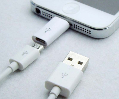 Други USB кабели Micro USB адаптер към Apple iPhone 5 / Apple iPhone 5S / Apple iPhone 5c / Apple iPhone 6 4.7 / Apple iPhone 6 Plus 5.5 / Apple iPod touch 5 / Apple iPhone 5c / Apple iPod nano 7